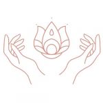 hand lotus flower icon